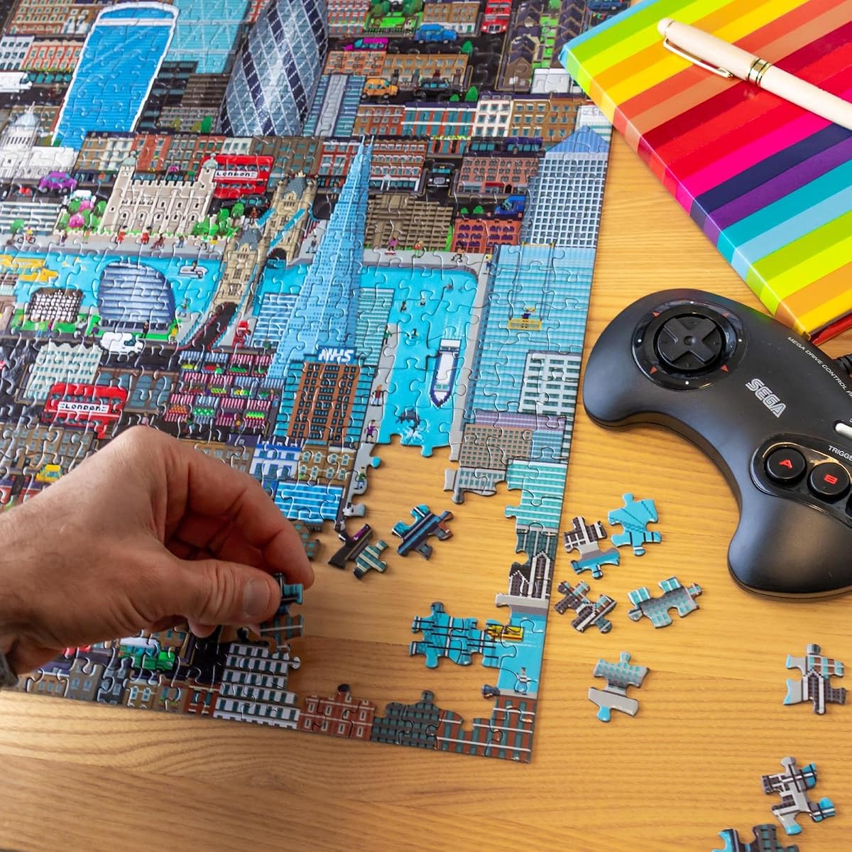 bopster 8-Bit London Puzzle — 180 Pieces up close