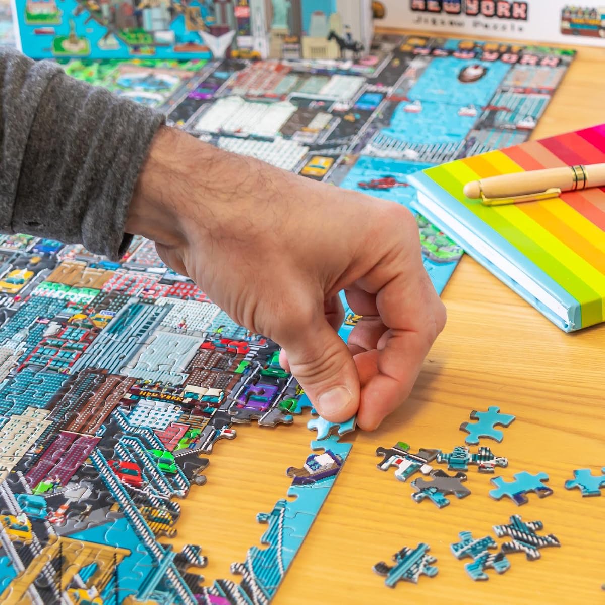 8-Bit New York Puzzle — 1000 Pieces by bopster close up