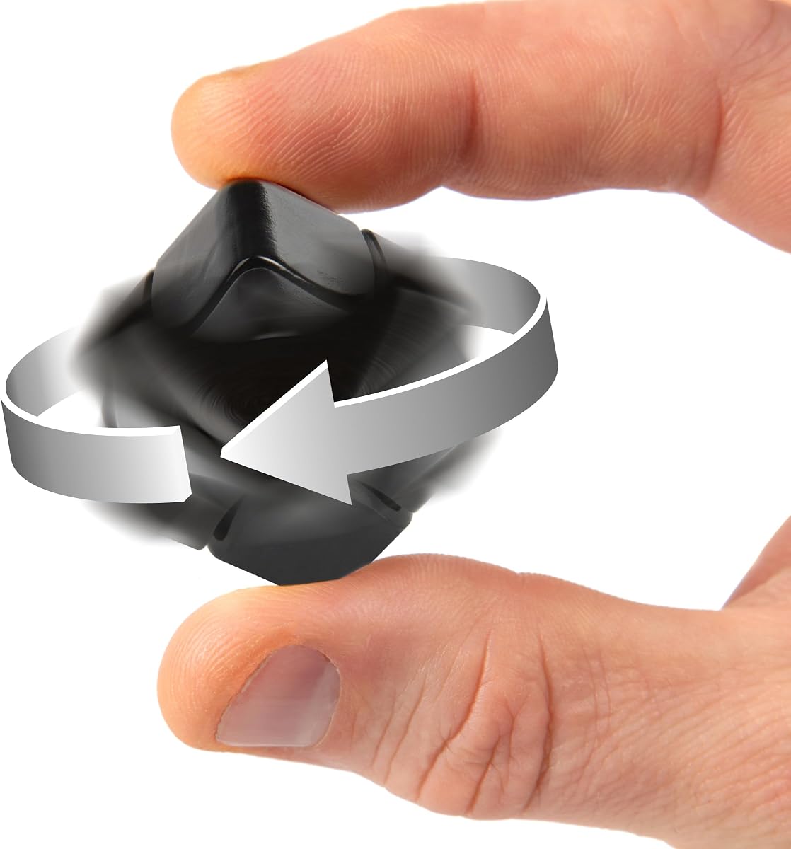 Anodised Fidget Cube Spinner by bopster in the hand