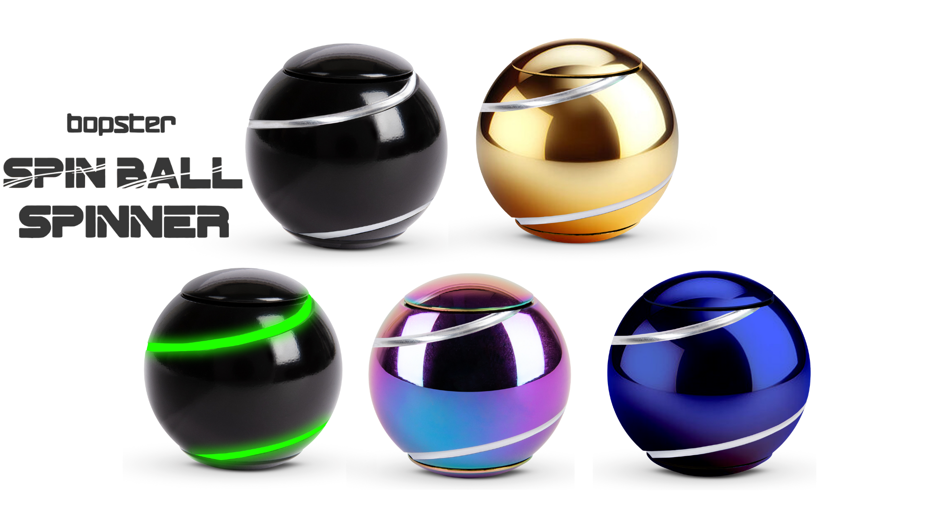 bopster metal spin ball fidget spinner color line-up