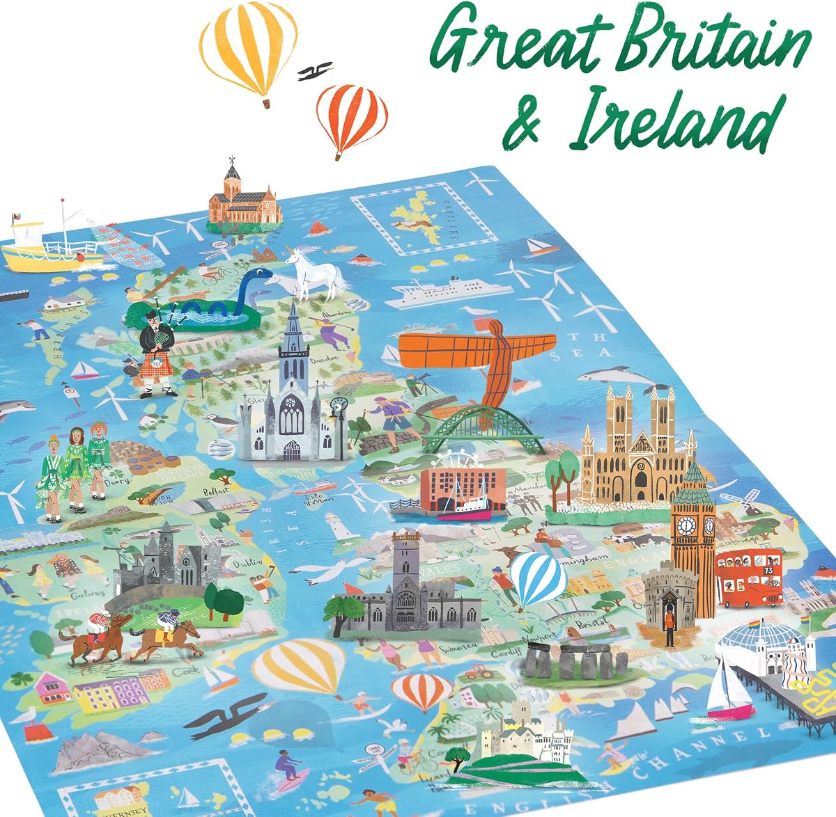 bopster Great British Isles and Ireland Map Puzzle — 1000 Pieces from the side