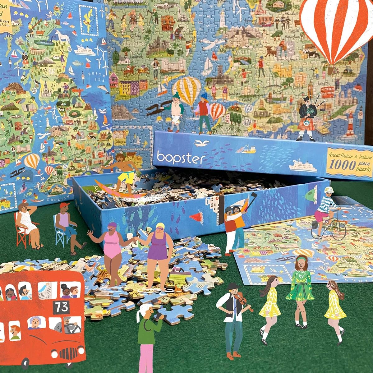 bopster Great British Isles and Ireland Map Puzzle — 1000 Pieces held in the hand