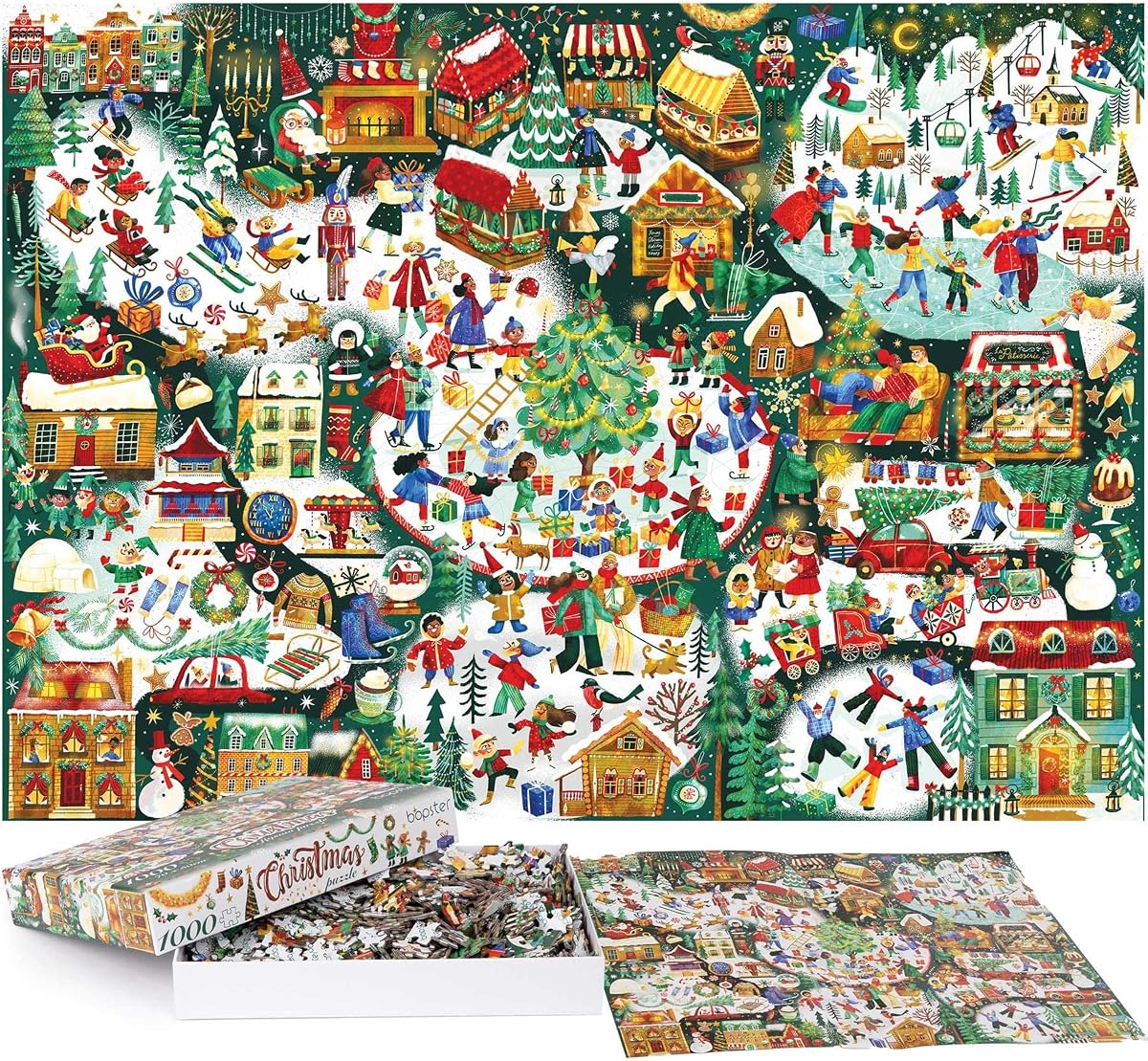 bopster Illustrated Christmas Puzzle — 1000 Pieces from the side