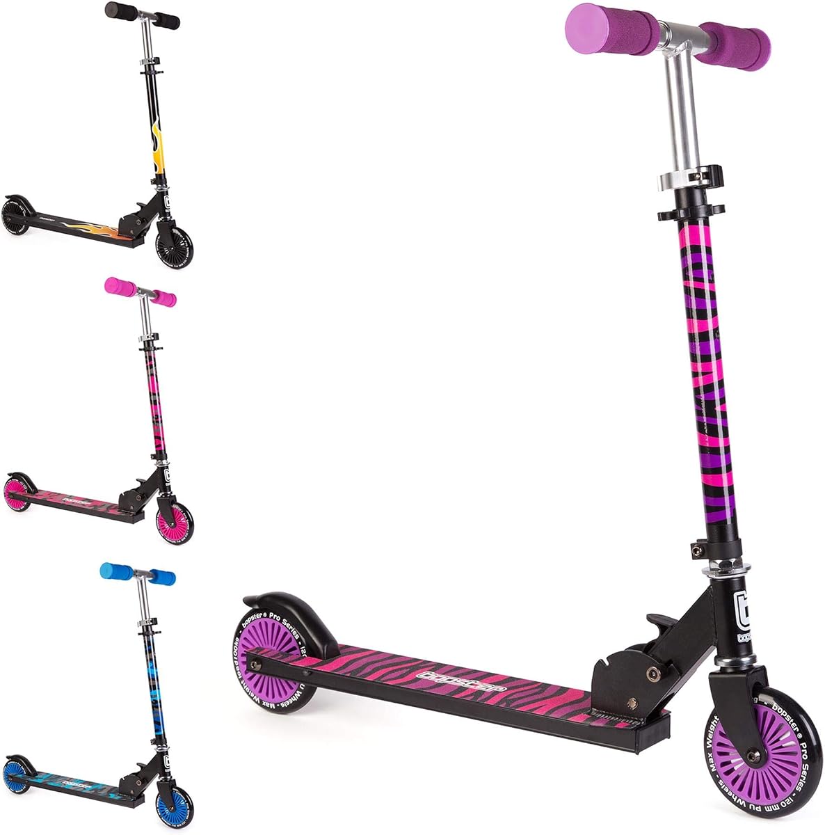 Two-Wheeled Folding Scooter — Purple Zebra by bopster in the hand