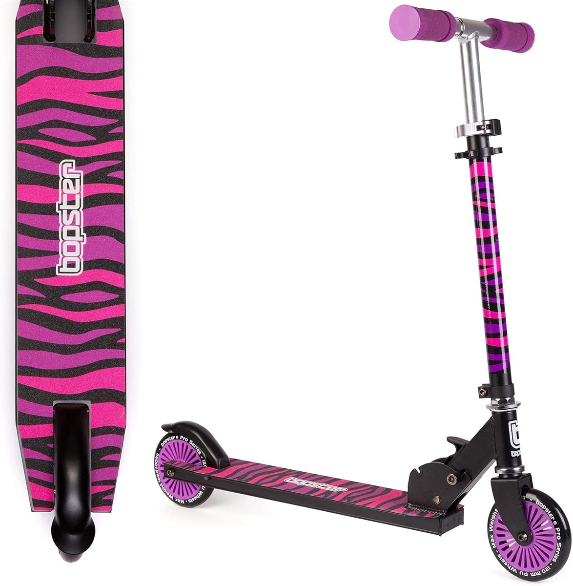 Two-Wheeled Folding Scooter — Purple Zebra by bopster