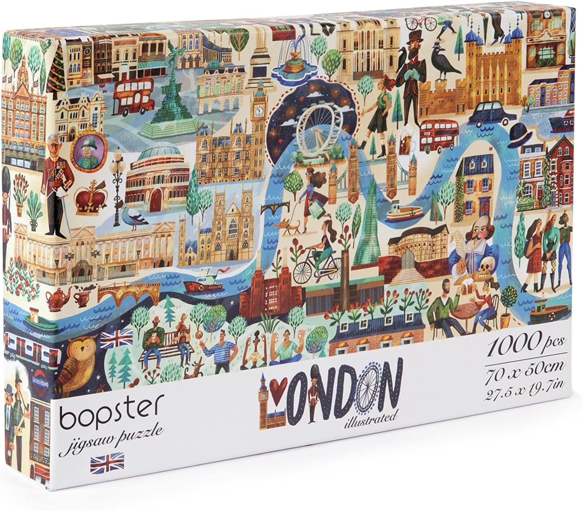 Illustrated London Puzzle — 1000 Pieces by bopster with the box
