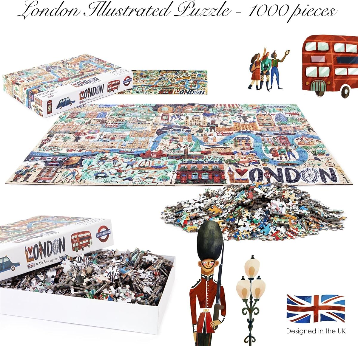 Illustrated London Puzzle — 1000 Pieces by bopster in the hand