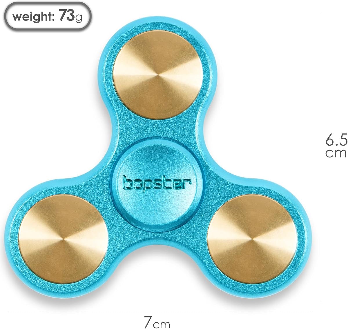 Metal Tri Fidget Spinner by bopster seen from the side